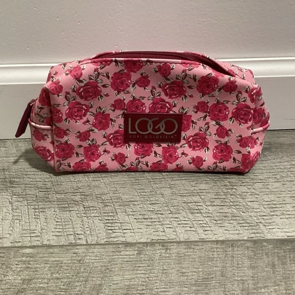 LOGO Lori Goldstein Floral Cosmetic Bag